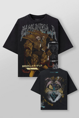 YoungLA x Yu-Gi-Oh! Heavyweight Acid Wash Oversized Tee – Exodia Anime Graphic