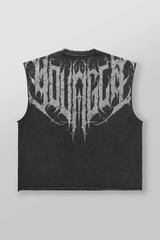 YoungLA Charcoal Acid-Wash Gothic Muscle Tee