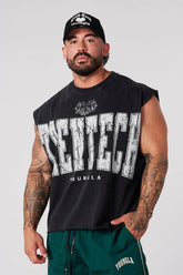 YoungLA Black Trentech Acid-Wash Muscle Tee