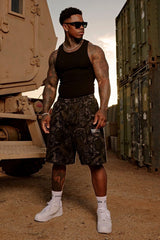 YoungLA Gothic Camo Gym Shorts