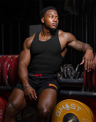 YoungLA Black Ribbed Racerback Tank