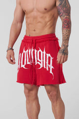 YoungLA Red Gothic YOUNGLA Gym Shorts