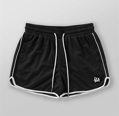 YoungLA Black Classic Piped Gym Shorts
