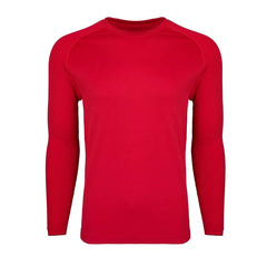 YOUNGLA- Red Raglan Long-Sleeve Gym Shirt