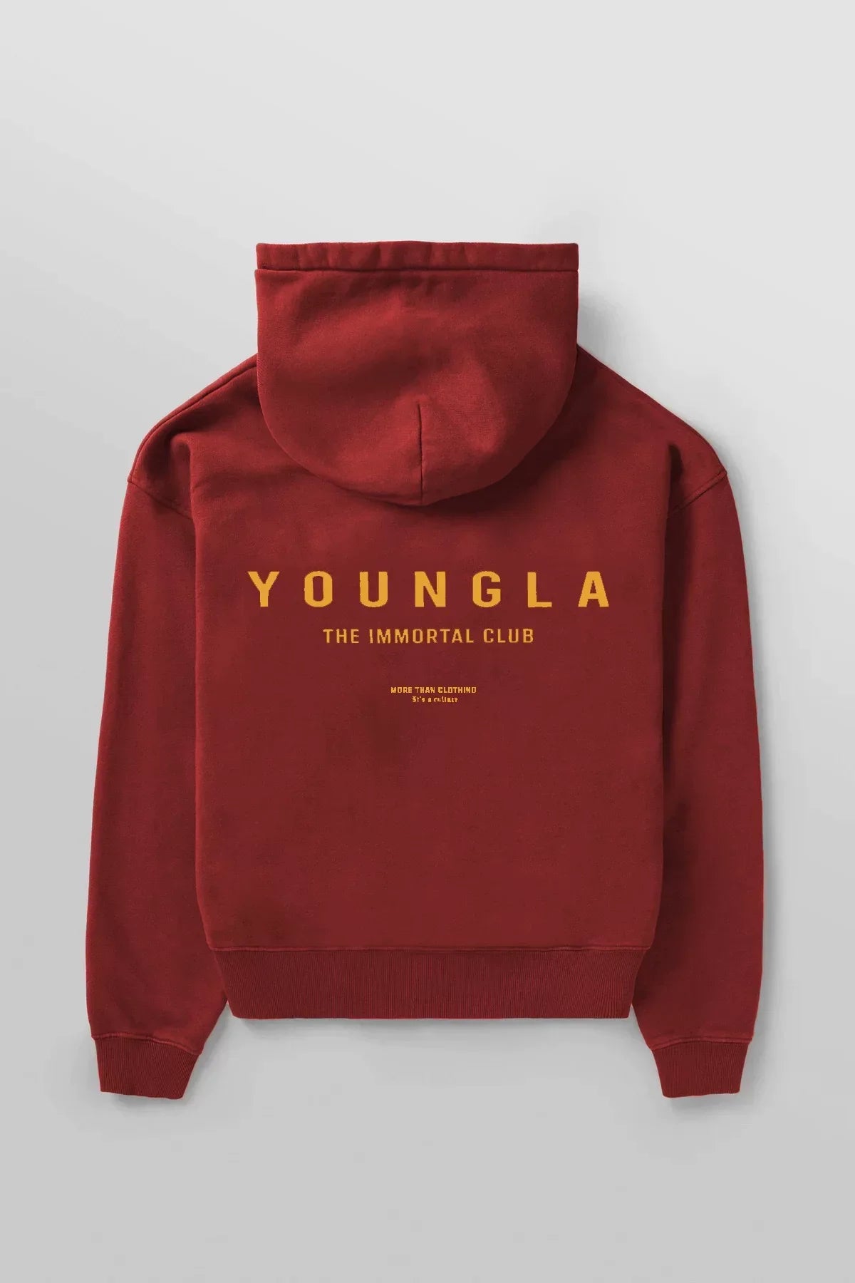 YOUNGLA- Maroon Immortal Club Pullover Hoodie