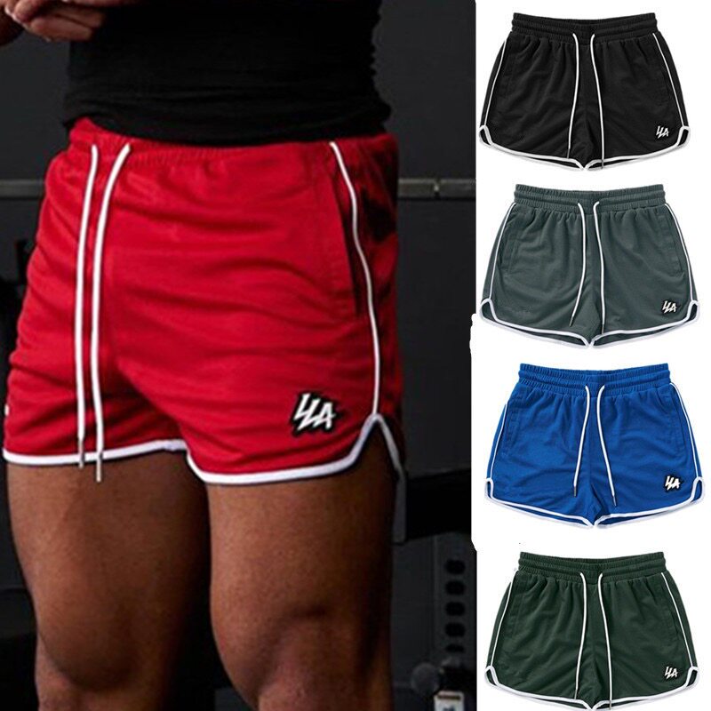 YoungLA Red Classic Piped Gym Shorts