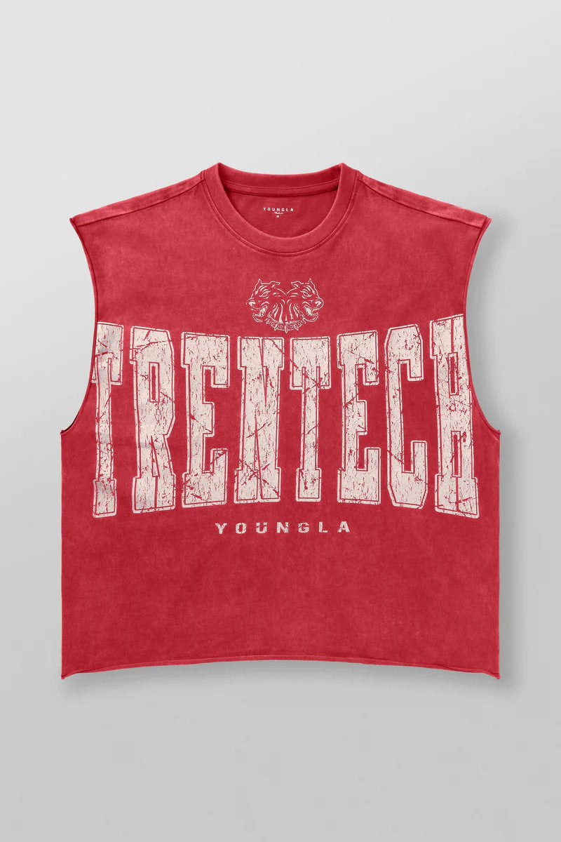YoungLA Red Trentech Vintage Muscle Tee