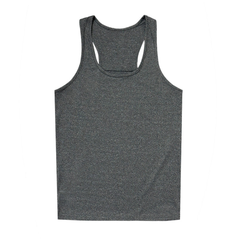 YoungLA Heather Grey Ribbed Racerback Tank
