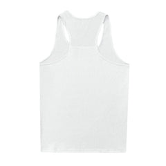 YoungLA White Ribbed Racerback Tank