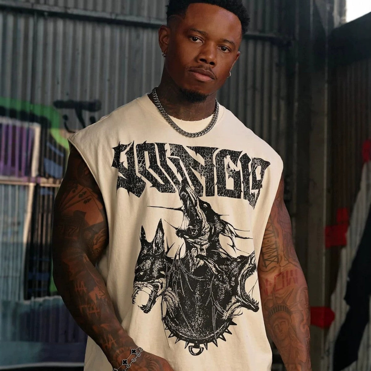 YoungLA Dark Knight Graphic Muscle Tee
